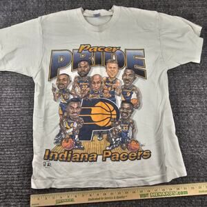 Rare Vintage 1993 NBA Indiana Pacers Caricature SS Tee Size large